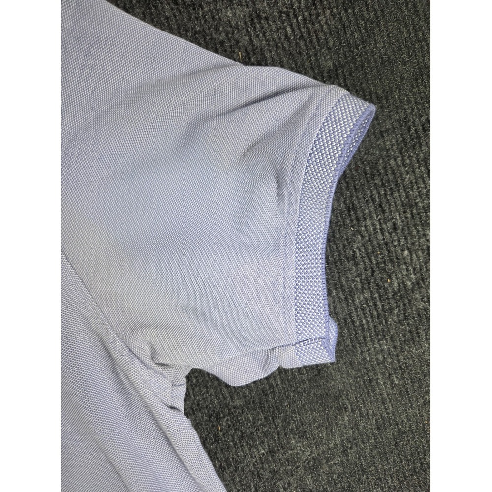IZOD Performance Mens Short Sleeve Pique Polo Shirt Light Blue Large - Picture 2 of 6